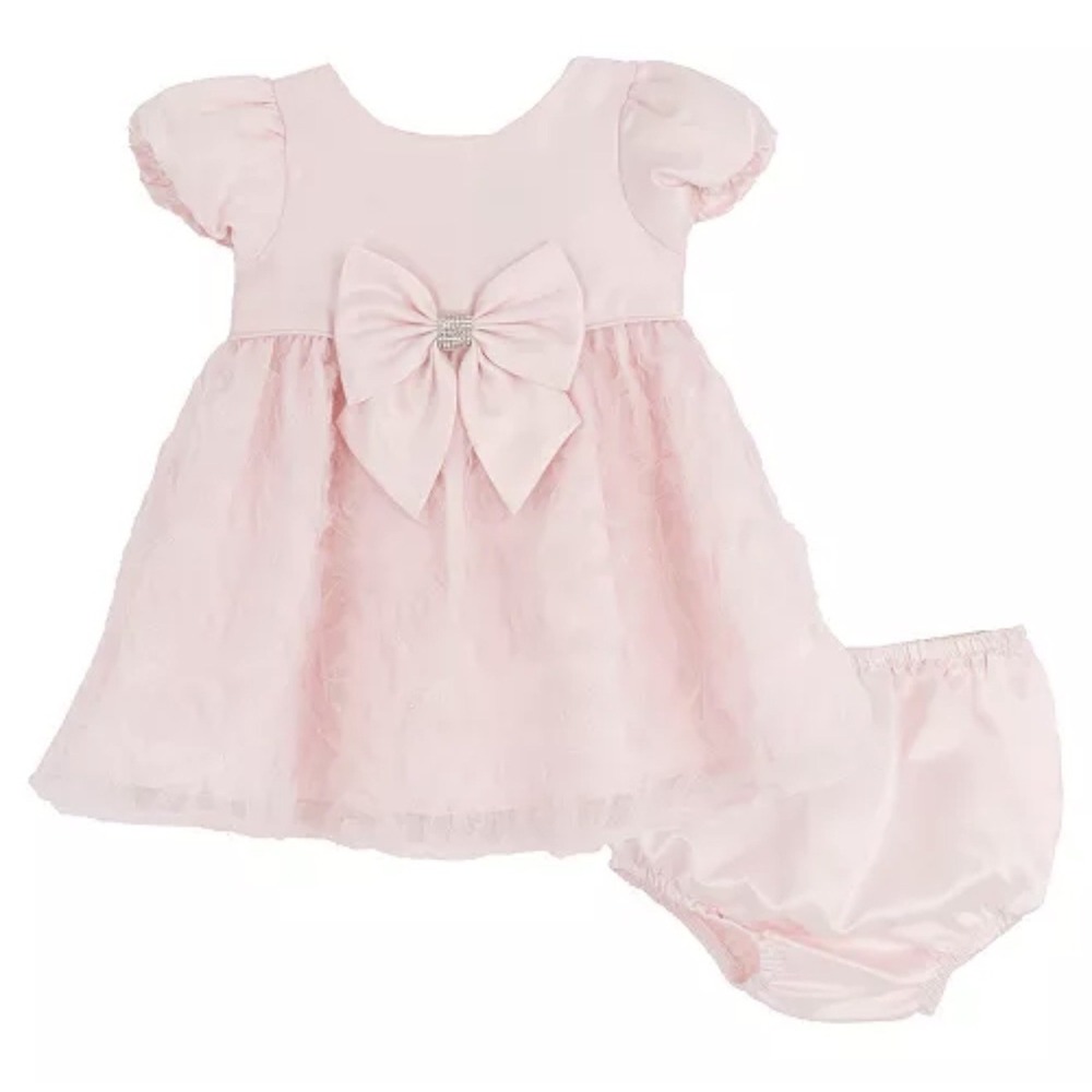 NWT Rare Editions Girls Pink Party Dress 24M